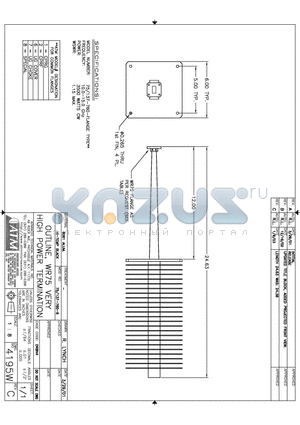 75-760-6 datasheet - OUTLINE, WR75 VERY HIGH POWER TERMINATION