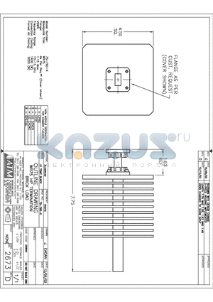 75-760-8 datasheet - OUTLINE DRAWING WR75 HP TERMINATION BRICK LOAD