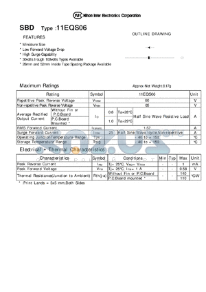 11EQS06 datasheet - Low Forward Voltage drop Diode