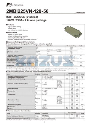 2MBI225VN-120-50 datasheet - IGBT MODULE