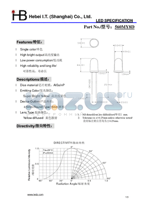 560MY8D datasheet - LED