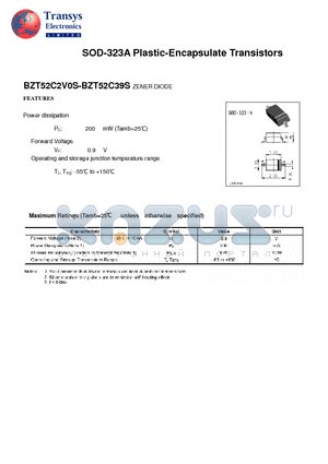 BZT52C39S datasheet - Plastic-Encapsulate Transistors