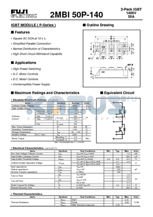 2MBI50P-140 datasheet - IGBT(1400V 50A)