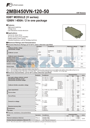 2MBI450VN-120-50 datasheet - IGBT MODULE