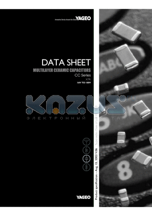 CC1206KK7 datasheet - MULTILAYER CERAMIC CAPACITORS