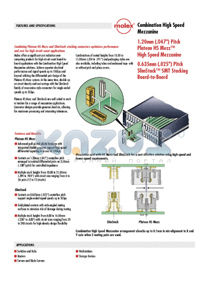 75003-0X05 datasheet - Combination High Speed Mezzanine