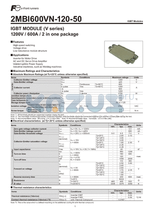 2MBI600VN-120-50 datasheet - IGBT MODULE