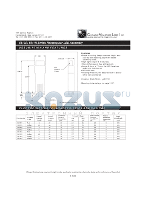 5610R1 datasheet - Rectangular LED Assembly