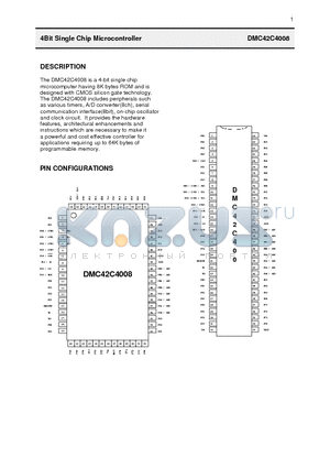 DMC42P4008 datasheet - 4Bit Single Chip Microcontroller