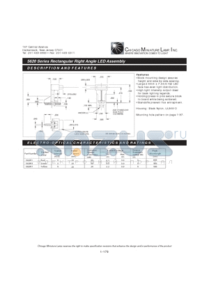 5620R5 datasheet - Rectangular Right Angle LED Assembly