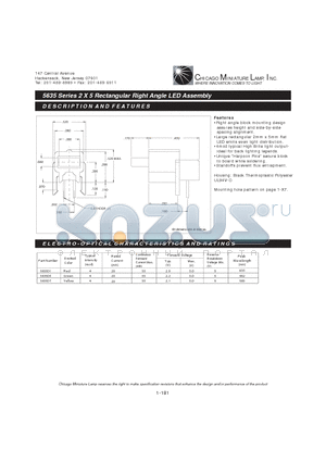 5635D7 datasheet - 2 X 5 Rectangular Right Angle LED Assembly