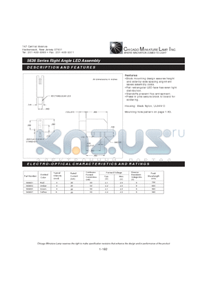 5636D1 datasheet - Right Angle LED Assembly