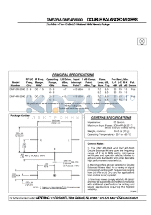 DMF-2R-5000 datasheet - DOUBLE BALANCED MIXERS