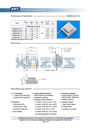 2MD06-042-15 datasheet - Blank ceramics (not metallized) Metallized (Au plating) Blank, tinned Copper