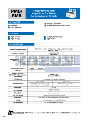 564PMB202KP0 datasheet - Polypropylene Film Capacitors for Power Semiconductor Circuits