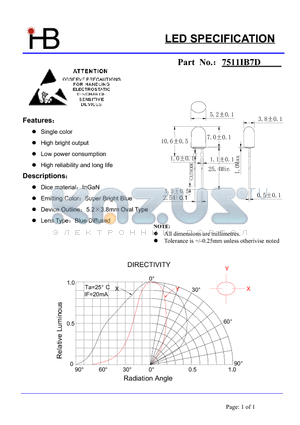 7511IB7D datasheet - LED