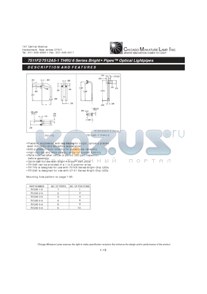 7512A5-1 datasheet - Bright Pipes Optical Lightpipes