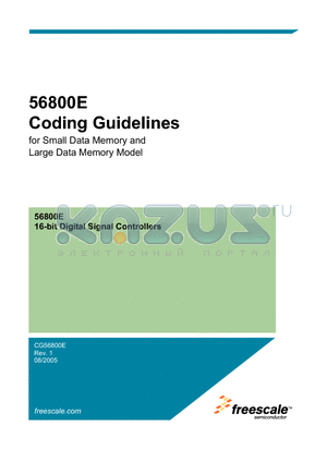 56800E datasheet - 16-bit Digital Signal Controllers