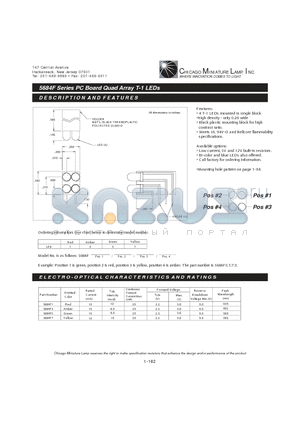 5684F5 datasheet - PC Board Quad Array T-1 LEDs