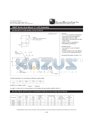 5682F1 datasheet - Dual Mount T-1 LED Assembly