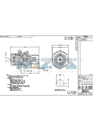 752-34-5 datasheet - BULK , JACK , BNC W/P TAPER GRIP