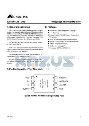 ATTM01M datasheet - Processor Thermal Monitor