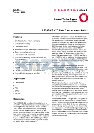 ATTL7583CAJ-D datasheet - Line Card Access Switch