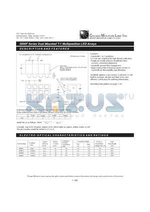 5690F1 datasheet - Dual Mounted T-1 Multiposition LED Arrays