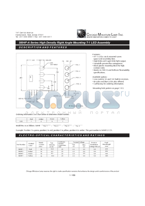 5694F3 datasheet - High Density Right Angle Mounting T-1 LED Assembly