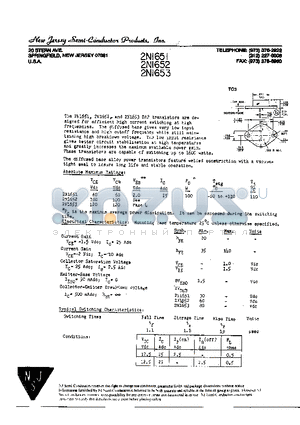 2N1651 datasheet - DAP transistors are de-signed for efficient high current switching at high frequencies