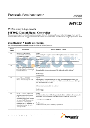 56F8023 datasheet - Digital Signal Controller