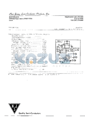 2N1871A datasheet - SCR, V (DRM) = 50 V TO 99.9 V