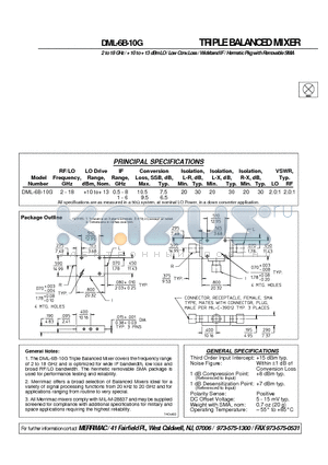 DML-6B-10G datasheet - TRIPLE BALANCED MIXER