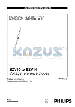 BZV12 datasheet - Voltage reference diodes