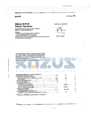 2N2270 datasheet - High-Speed Powwer Transistors(Silicon NPN Planar Transistor)