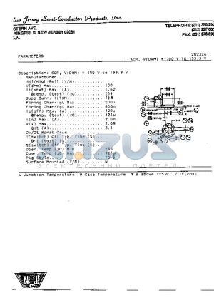 2N2324 datasheet - SCR, V(DRM) = 100 V TO 199.9 V