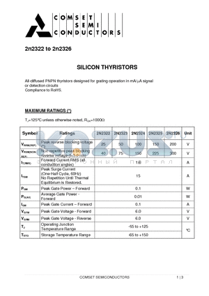 2N2324 datasheet - SILICON THYRISTORS