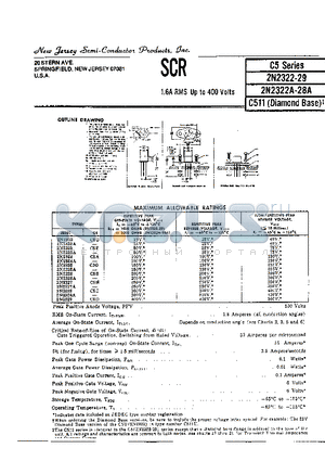 2N2322 datasheet - 1.6A RMS UP TO 400 VOLTS