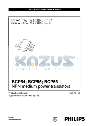 BCP56 datasheet - NPN medium power transistors