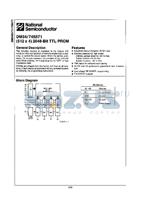 571BJ datasheet - (512 X 4) 2048-BIT TTL PROM