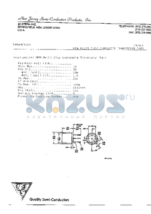 2N2901 datasheet - NPN MULTI-CHIP COMPOSITE TRANSISTOR PAIR