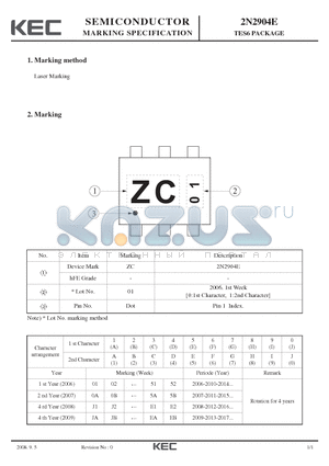 2N2904E datasheet - Laser Marking