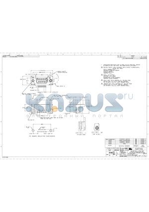 5745781-3 datasheet - RCPT ASSY, SIZE 1, 9 POSN, RTANG, AMPLIMITE HD-20, WITH METAL SHELL, WITH OR WITHOUT SCREWLOCKS OR INSERTS