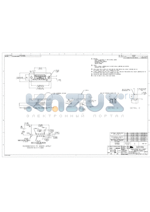 5747150-2 datasheet - RECEPTACLE ASSEMBLY, SIZE 1, 9 POSITION, FRONT METAL SHELL, WITH OR WITHOUT SCREWLOCKS OR INSERTS