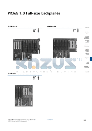 ATX6022/13L datasheet - PICMG 1.0 Full-size Backplanes