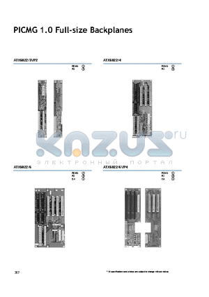 ATX6022/6VP4 datasheet - PICMG 1.0 Full-size Backplanes