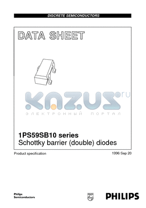 1PS59SB14 datasheet - Schottky barrier (double) diodes