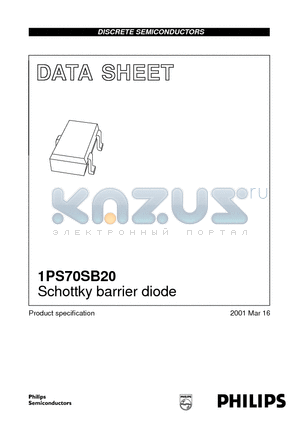 1PS70SB20 datasheet - Schottky barrier diode