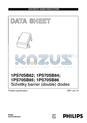 1PS70SB82 datasheet - Schottky barrier double diodes