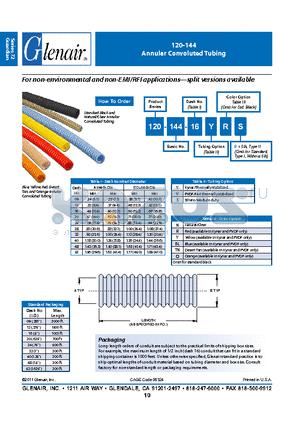 120-144-09VBL datasheet - Annular Convoluted Tubing